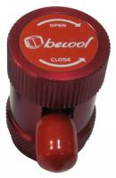 Муфта быстросъёмная Becool BC-QH (угловая, ВД, с вентилем, 1/4 SAE, для запр. А/С, красная) [143886]